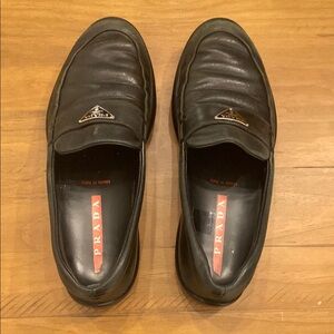 Vintage Prada Women’s Black slip on Loafers